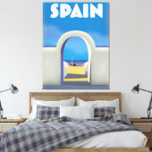 Spanien Retro Vacation art Leinwanddruck (Insitu (Schlafzimmer))
