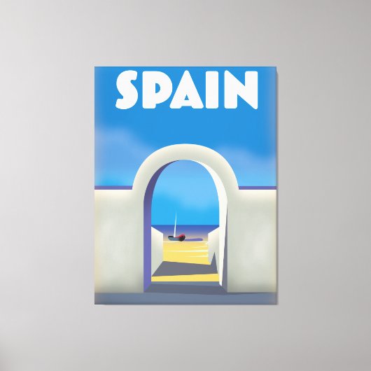 Spanien Retro Vacation art Leinwanddruck (Vorderseite)