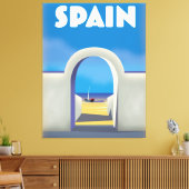 Spanien Retro Vacation art Leinwanddruck (Insitu (Wohnzimmer))