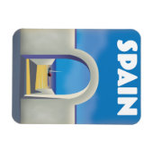 Spanien Retro Vacation art Magnet (Horizontal)