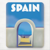 Spanien Retro Vacation art Mousepad (Vorne)