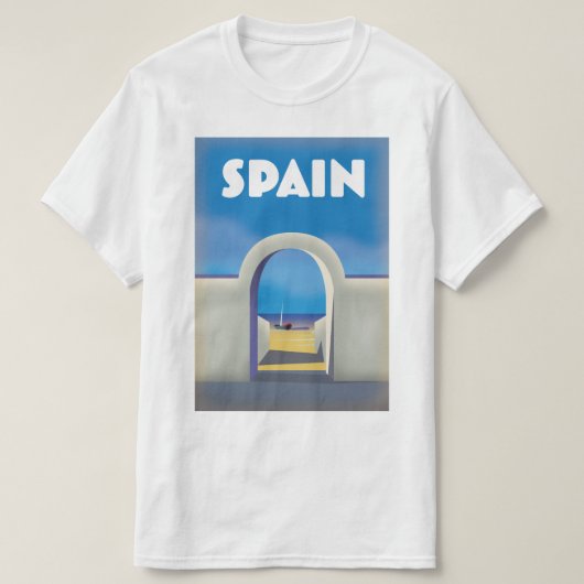 Spanien Retro Vacation art T-Shirt (Design vorne)