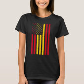 Spanien Roots USA Flaggenerbe Halb Spanien Amerika T-Shirt (Vorderseite)