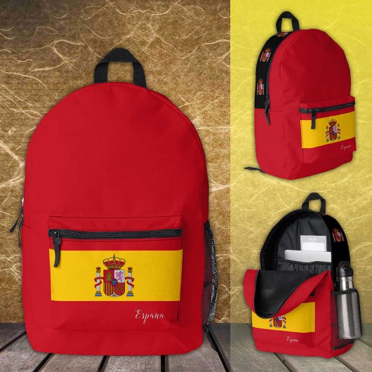 Spanien, Rucksack, spanische Flagge, Emblem / Espa Bedruckter Rucksack