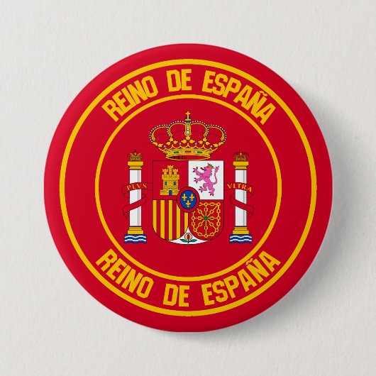 Spanien Runde Emblem Button (Vorderseite)