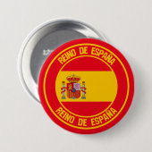 Spanien Runde Emblem Button (Vorne & Hinten)