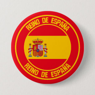 Spanien Runde Emblem Button