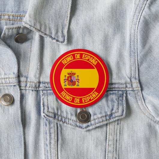 Spanien Runde Emblem Button (Beispiel)