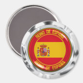Spanien Runde Emblem Magnet (Vorderseite/Rückseite)