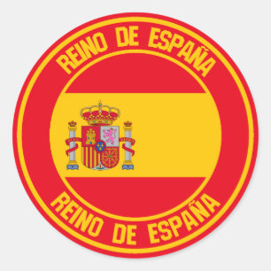 Spanien Runde Emblem Runder Aufkleber