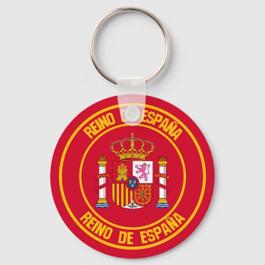 Spanien Runde Emblem Schlüsselanhänger (Vorderseite)