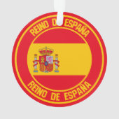Spanien-Rundes Emblem Ornament (Rückseite)