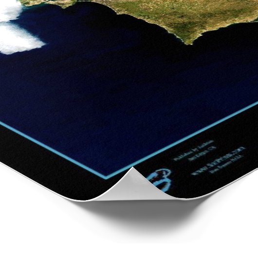 Spanien: Satellitenposter Poster (Ecke)
