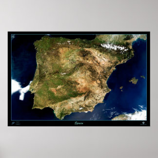 Spanien: Satellitenposter Poster