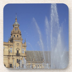 Spanien, Sevilla, Andalusien Brunnen und verziert Getränkeuntersetzer