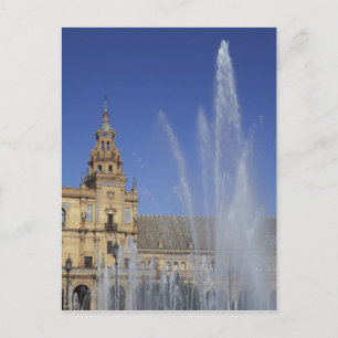 Spanien, Sevilla, Andalusien Brunnen und verziert Postkarte