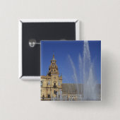Spanien, Sevilla, Andalusien und verziert Button (Vorne & Hinten)