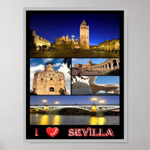 Spanien - Sevilla - I Liebe - Poster