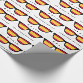 Spanien Shades Custom Text & Color Geschenkverpack Geschenkpapier (Ecke)