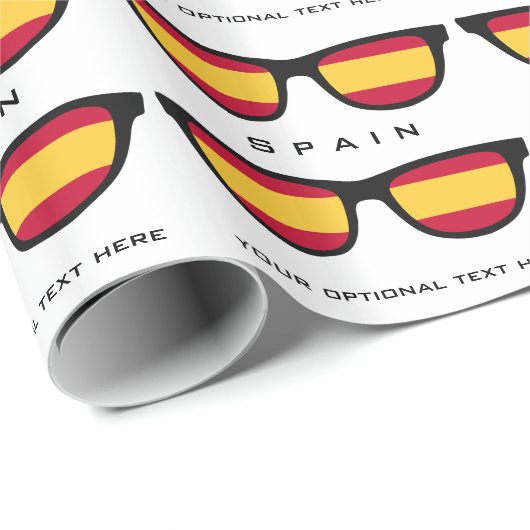 Spanien Shades Custom Text & Color Geschenkverpack Geschenkpapier (Rolleneckpunkt)