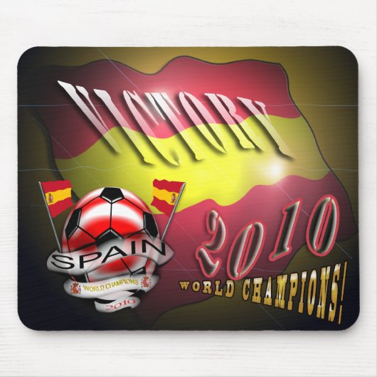 Spanien-Sieg die 2010 Weltmeisterschaft-Welt Mousepad (Vorne)