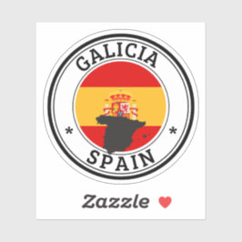 Spanien Siegel Sticker Rundfahne für Laptop Book.