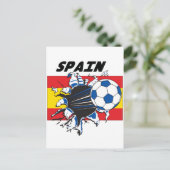 Spanien Soccer Fan Merch Postkarte (Stehend Vorderseite)
