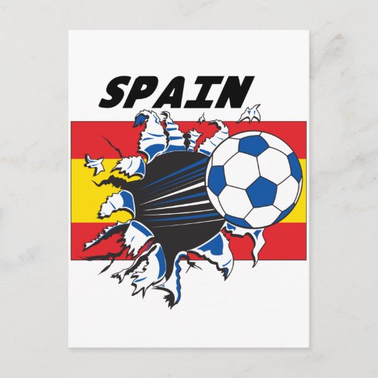 Spanien Soccer Fan Merch Postkarte (Vorderseite)