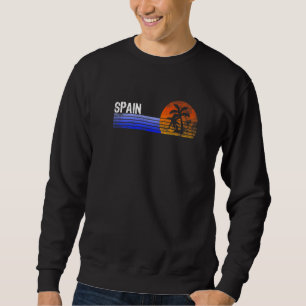 Spanien Souvenir Retro Sunset Trip Sommerurlaub S Sweatshirt