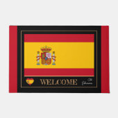 Spanien & Spanien Flag Haus mat/sports Willkommen Fußmatte (Vorderseite)