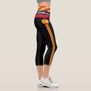 Spanien & Spanien Flag Mode, Fitness, Sporthafen Capri Leggings
