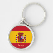 Spanien & Spanien Flag Mode, Reise-/Sportfans Schlüsselanhänger (Vorne)