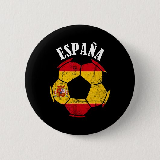 Spanien Spanien Flagge Spanien Fußballspieler Span Button (Vorderseite)