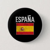 Spanien Spanien Flagge Spanisch Fußball Männer Fra Button (Vorderseite)