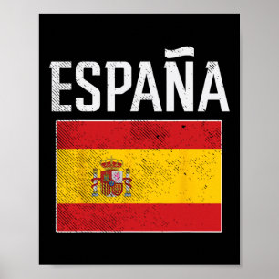 Spanien Spanien Flagge Spanisch Fußball Männer Fra Poster