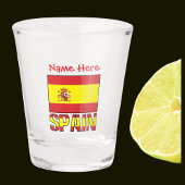 Spanien - Spanien - Rote Flagge Personalisiert Schnapsglas