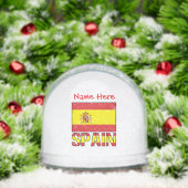 Spanien - Spanien - Rote Flagge Personalisiert Schneekugeln (Weihnachten)