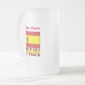 Spanien - Spanien - Rote Personalisierung der Flag Mattglas Bierglas (Vorderseite Links)
