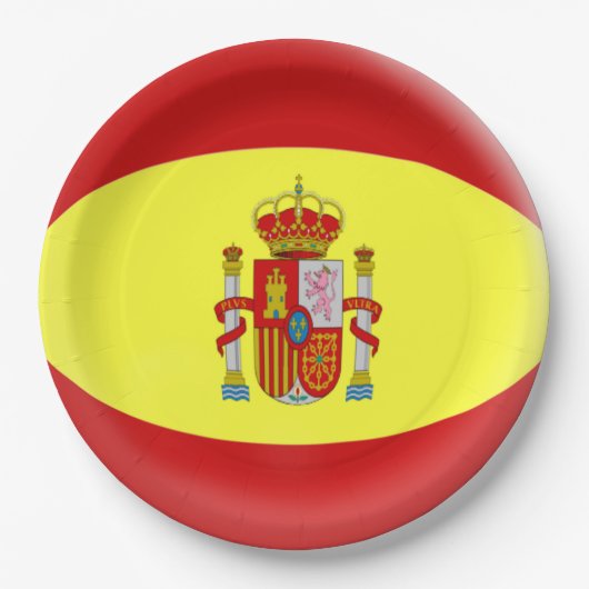 Spanien-Spanisch-Flagge Pappteller (Vorderseite)
