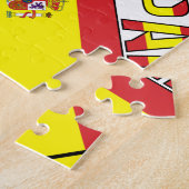 Spanien - Spanische Flagge als Personalisiertes Sc Puzzle (Seite)