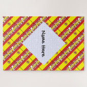 Spanien - Spanische Flagge als Personalisiertes Sc Puzzle (Horizontal)