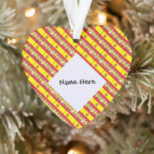 Spanien Spanische Flagge gekachelt Personalisierte Ornament