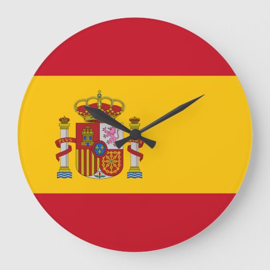 Spanien (Spanische Flagge) Große Wanduhr (Vorderseite)