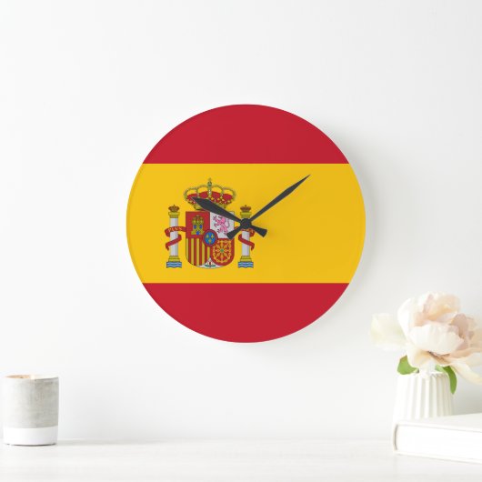 Spanien (Spanische Flagge) Große Wanduhr (Zuhause)