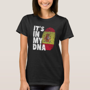 Spanien Spanische Flagge In My DNS Fingerprint 1 T-Shirt