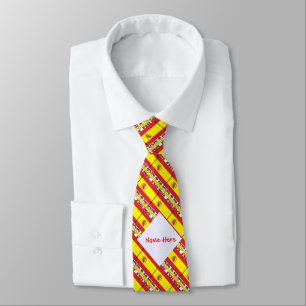 Spanien Spanische Flagge Kacheln Rot Personalisier Krawatte