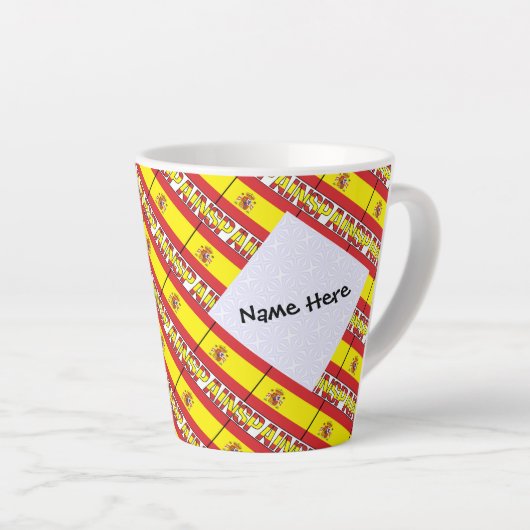 Spanien - Spanische Flagge Personalisiert Milchtasse (Rechte Ecke)