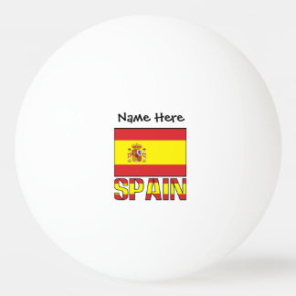 Spanien - Spanische Flagge Personalisiert Tischtennisball