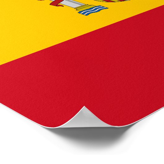 Spanien - Spanische Flagge Poster (Ecke)