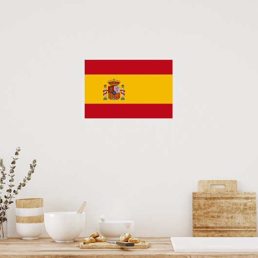 Spanien - Spanische Flagge Poster (Küche)